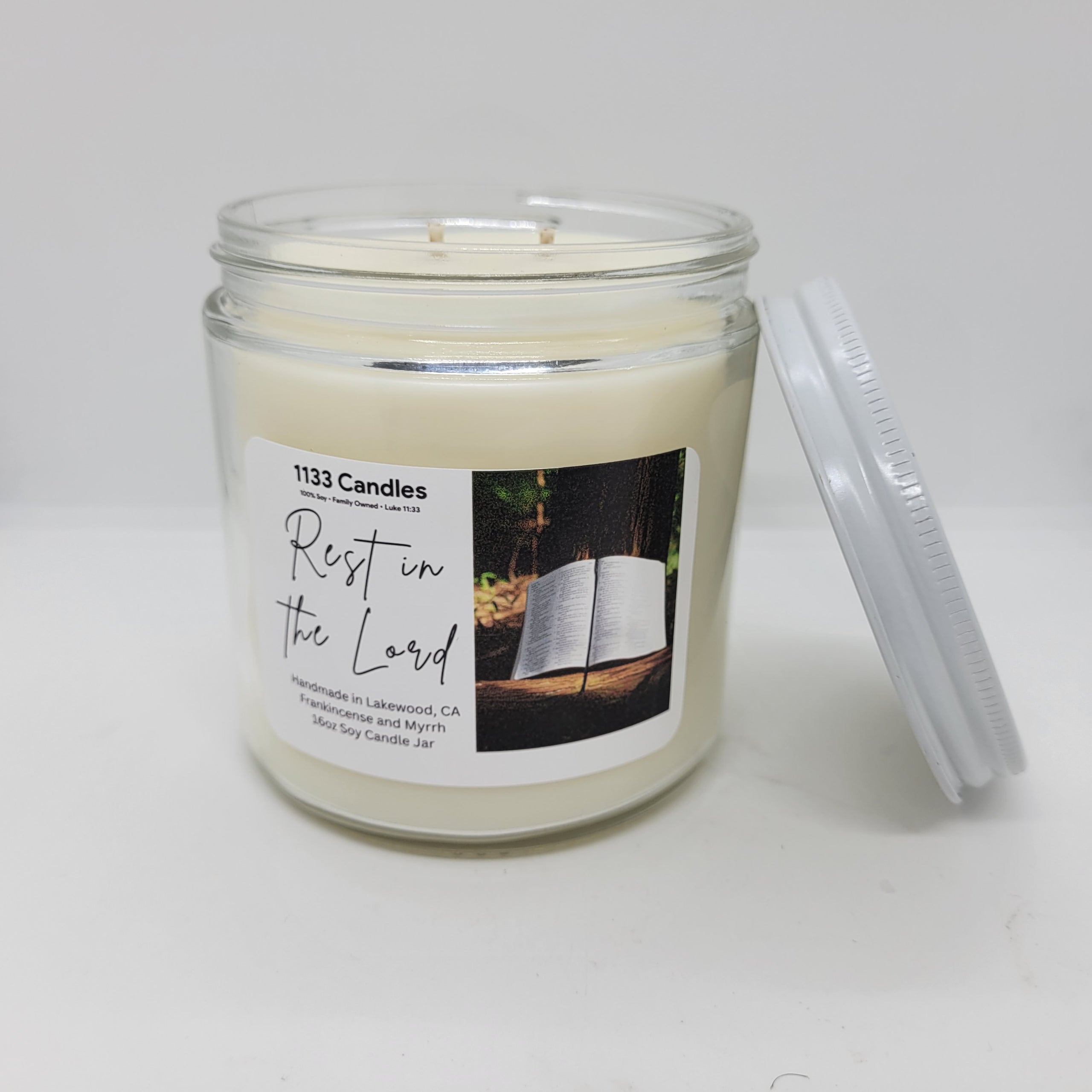 Frankincense and Myrrh Soy Candle, Rest in the Lord, Christian Candle for  home, Winter Candle