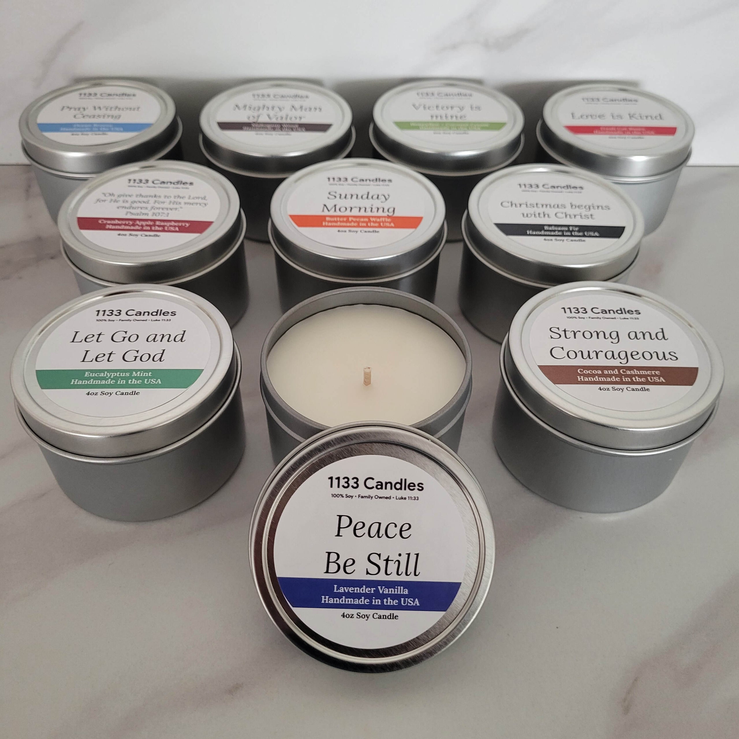 Mini Candles Bulk, 4oz Soy Candle Gifts, Candle Favors, Church Gifts, Wedding Favors, Baby Shower Favors